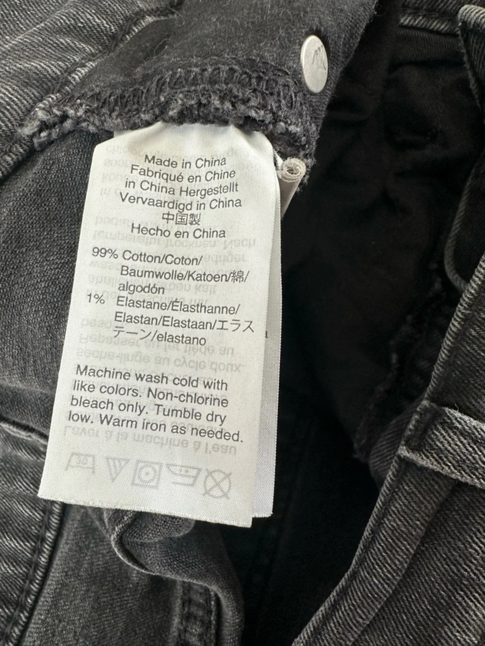 Madewell High-Rise Denim Mid-Length Shorts Washed Black Denim Cutoff Bermuda 31 - Picture 9 of 9